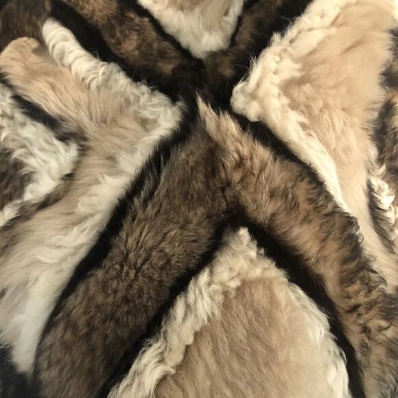 Ralph Lauren Collection ~ Fall 15 Geometric Multi Patchwork Lamb Shearling Vest - Picture 9 of 17